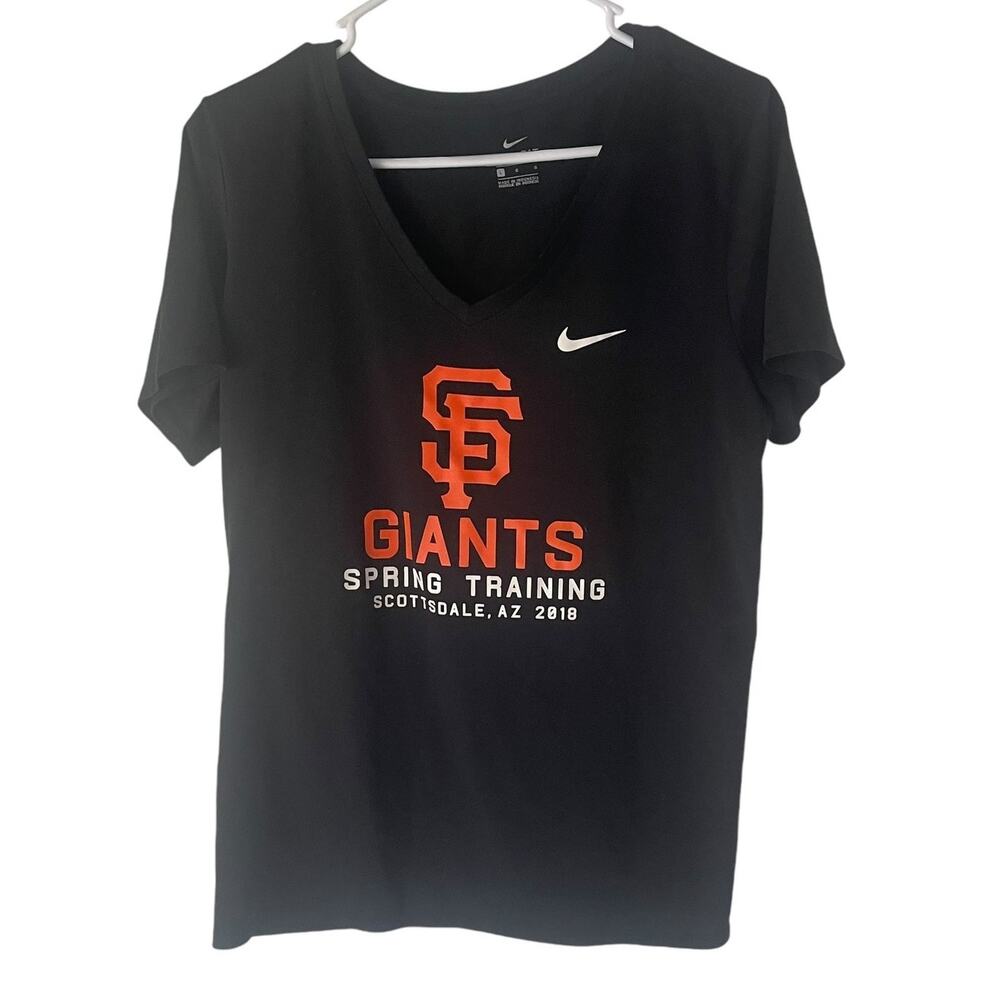 Nike Women Size Large Dri Fit SF San Francisco‎ Giants MLB Shirt